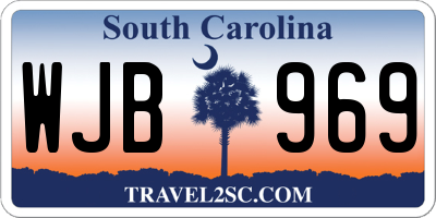 SC license plate WJB969
