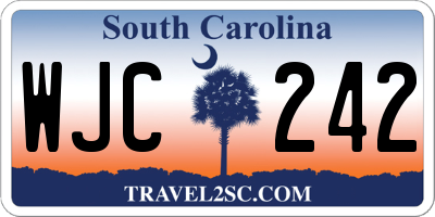 SC license plate WJC242