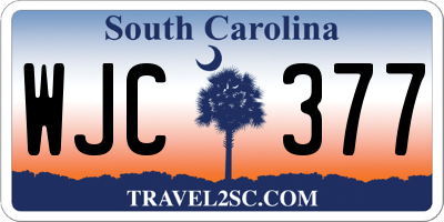SC license plate WJC377