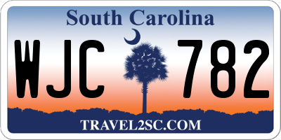 SC license plate WJC782