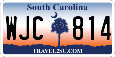 SC license plate WJC814