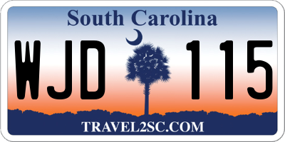 SC license plate WJD115
