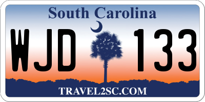 SC license plate WJD133