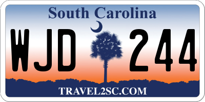 SC license plate WJD244