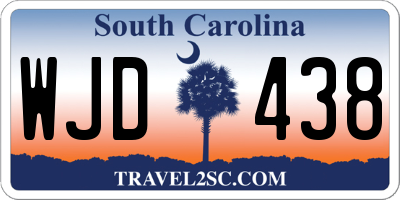 SC license plate WJD438