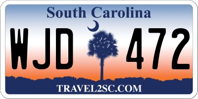 SC license plate WJD472