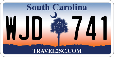 SC license plate WJD741