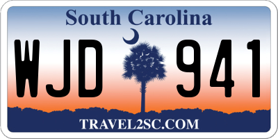 SC license plate WJD941