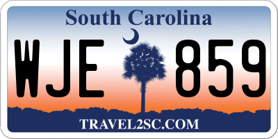 SC license plate WJE859