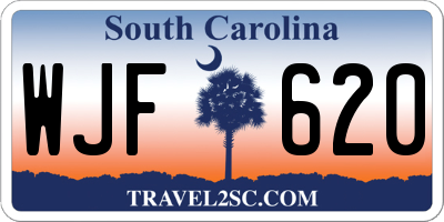 SC license plate WJF620