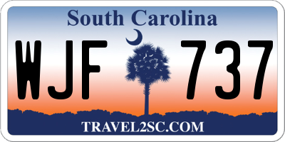 SC license plate WJF737