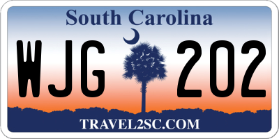 SC license plate WJG202
