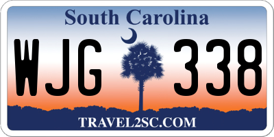 SC license plate WJG338