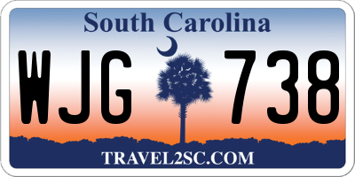 SC license plate WJG738