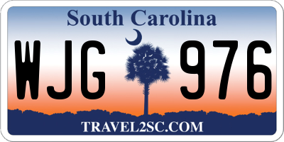 SC license plate WJG976