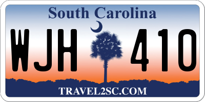 SC license plate WJH410