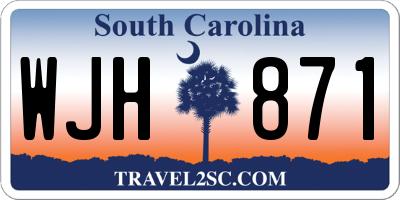 SC license plate WJH871