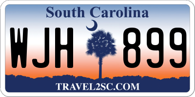 SC license plate WJH899
