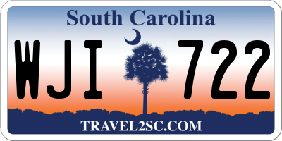 SC license plate WJI722