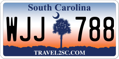 SC license plate WJJ788