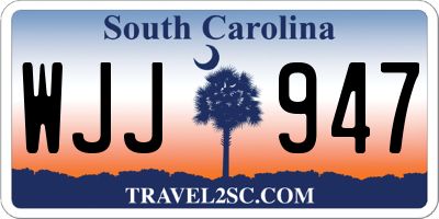 SC license plate WJJ947