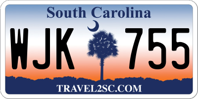SC license plate WJK755