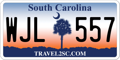 SC license plate WJL557