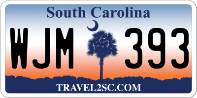 SC license plate WJM393