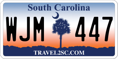 SC license plate WJM447