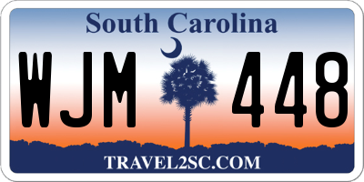 SC license plate WJM448
