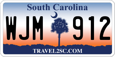 SC license plate WJM912