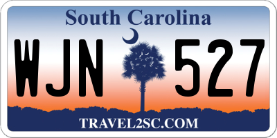 SC license plate WJN527