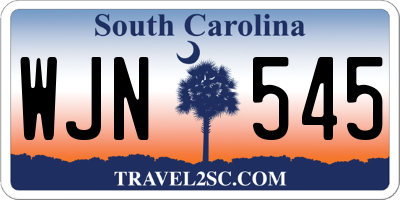 SC license plate WJN545