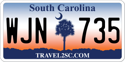 SC license plate WJN735