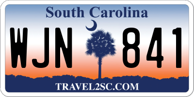 SC license plate WJN841