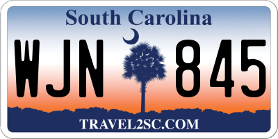 SC license plate WJN845