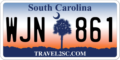 SC license plate WJN861