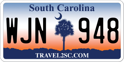 SC license plate WJN948