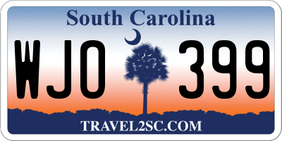 SC license plate WJO399