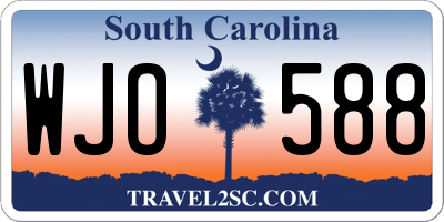 SC license plate WJO588
