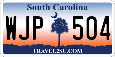 SC license plate WJP504