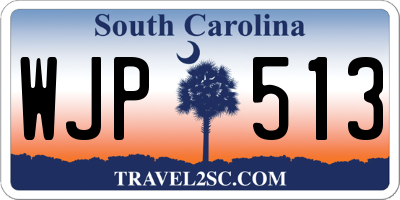SC license plate WJP513