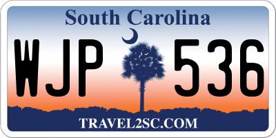 SC license plate WJP536