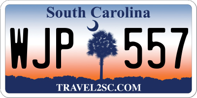 SC license plate WJP557