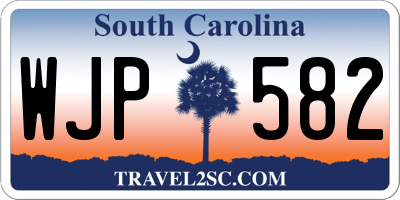 SC license plate WJP582