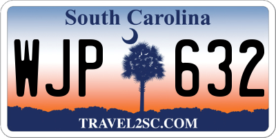 SC license plate WJP632