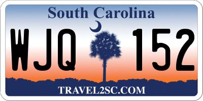SC license plate WJQ152