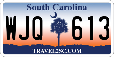 SC license plate WJQ613