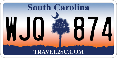 SC license plate WJQ874