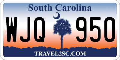 SC license plate WJQ950